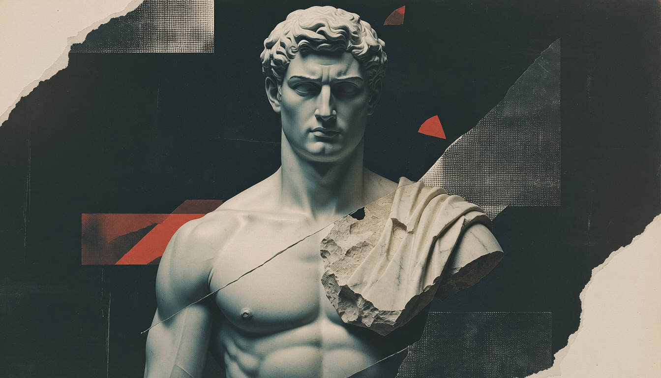 Athletic Greek statue fusion